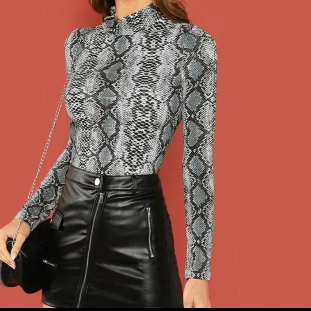 Sheer Snakeprint Top